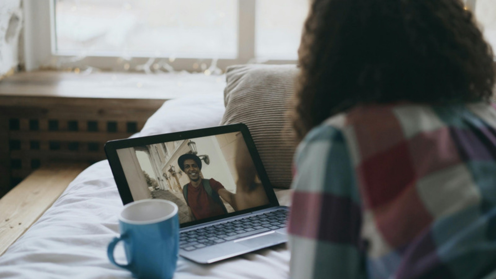 Team member on a remote video call