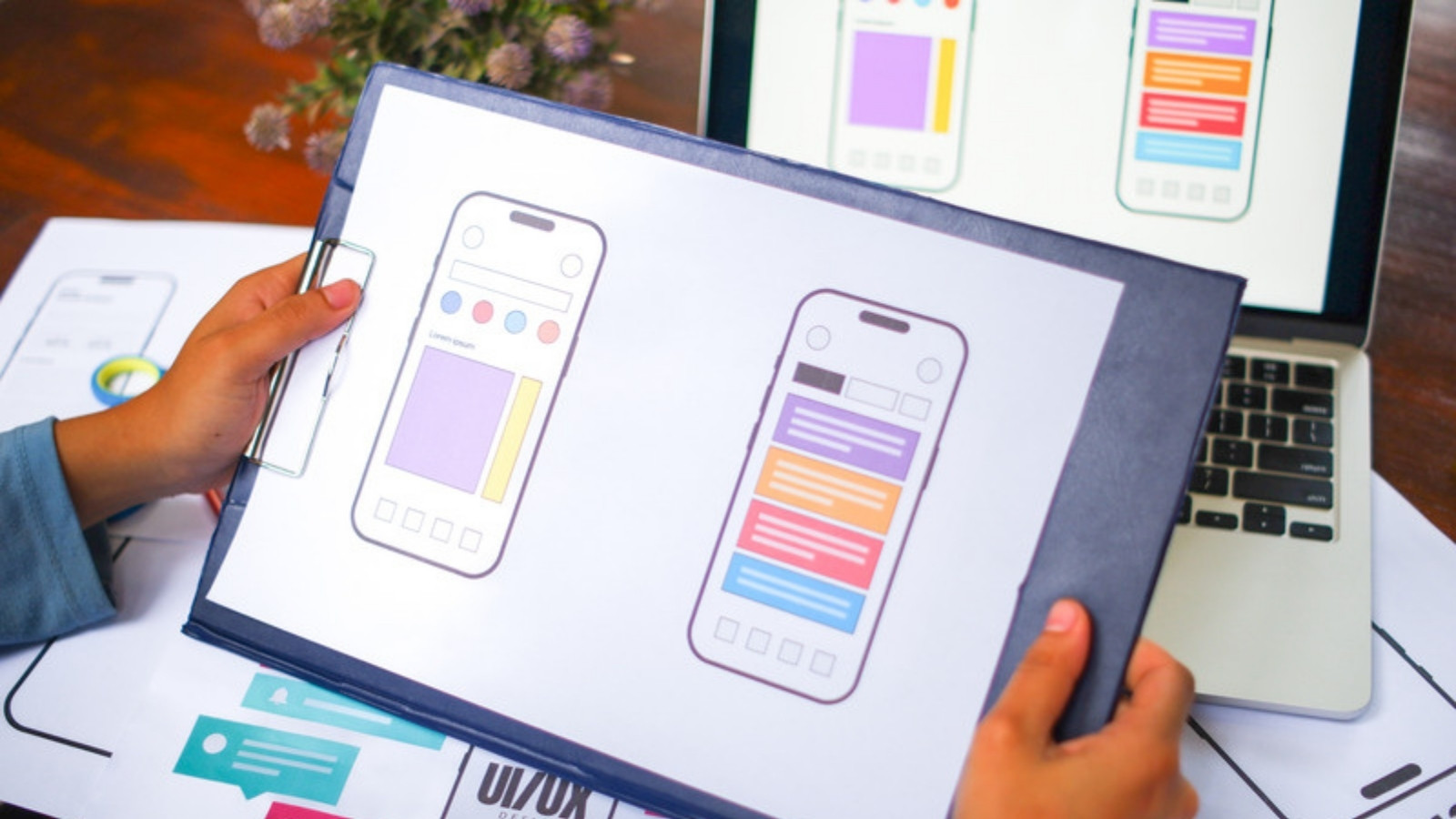 Mobile UI design mockup